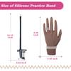 Nail Practice Hands for Acrylic Nails with Bracket, Realistic Silicone Training Hand Mannequin, Flexible Fake Hands with 50PCS Nail Tips, Easy to Use & Clean view 2