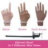 Nail Practice Hands for Acrylic Nails with Bracket, Realistic Silicone Training Hand Mannequin, Flexible Fake Hands with 50PCS Nail Tips, Easy to Use & Clean view 3