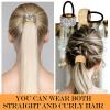 9 Pack Ponytail Hair Cuff Metal Rhinestone Decorative Fancy Ponytail Holder for Women Gold Elastic Glitter Hair Tie Wrap Cuff Tortoise Shell Ring Holder Mother's Day Gift(Elegant Style) view 3