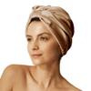 Sleep & Glow Silk Hair Turban Luxury Cap for Sleeping Double Layered 100% Natural Mulberry Silk Night Hair Bonnet for Healthy and Shiny Hair (Caramel) view 1