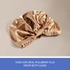 Sleep & Glow Silk Hair Turban Luxury Cap for Sleeping Double Layered 100% Natural Mulberry Silk Night Hair Bonnet for Healthy and Shiny Hair (Caramel) view 4