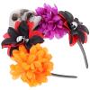 BESPORTBLE Halloween Decor Black Flower Skull Flower Headband Halloween Day of The Dead Floral Headband Gothic Skeleton Hair Accessory for Women and Girls Costumes view 1