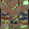 xo, Fetti Cars Glow in Dark Temporary Tattoos for Kids - 42 pcs | Monster Truck Birthday Party Supplies, Race Car Favors Decorations view 1