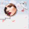 BhjKL 8 inch Wall Mounted Makeup Cosmetic Mirror, Bathroom Mirror Double Sided 360 Swivel,Vanity Mirror, Extension No Light, view 2