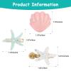 12 Pieces Catcan Starfish and Seashell Hair Clips Set - Artificial Hair Accessories for Women's Headwear Styling view 2