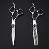 Professional Hair Cutting Shears, 6inch Professional Japan 440c steel Upscale scissor Gem hair scissors cutting barber haircut thinning shears hairdresser scissors (Color : Set) view 1