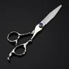 Professional Hair Cutting Shears, 6inch Professional Japan 440c steel Upscale scissor Gem hair scissors cutting barber haircut thinning shears hairdresser scissors (Color : Set) view 2
