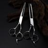 Professional Hair Cutting Shears, 6inch Professional Japan 440c steel Upscale Silver hair scissors haircut thinning barber cutting shears hairdressing scissors (Color : Set with bag) view 3