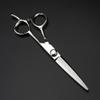 Professional Hair Cutting Shears, 6inch Professional Japan 440c steel scissor Silver hair scissors cutting barber haircut thinning shears hairdresser scissors (Color : Set) view 4