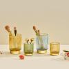 LEICURACE Makeup Brush Organizer, Toothbrush Holder, Desk Pen Pencil Holder, Multifunctional Vintage Glass Brush Cup (S/Gold/A3-12-US) view 4