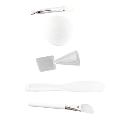 Face Mask Bowl And Brush Set,Face Mask Bowl And Brush Set,Face Mask Mixing Bowl Set, Mask Bowl and Brush Set, DIY Facemask Mixing Tool Kit wIth Measuring Cup Spoon Scraper Soft Brush Silicone Brush