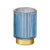 LEICURACE Makeup Brush Holder Organizer,Toothbrush Holders,Desk Pen Pencil Holder,Multifunctional Vintage Glass Brush CupL/Blue/A3-8-US view 1