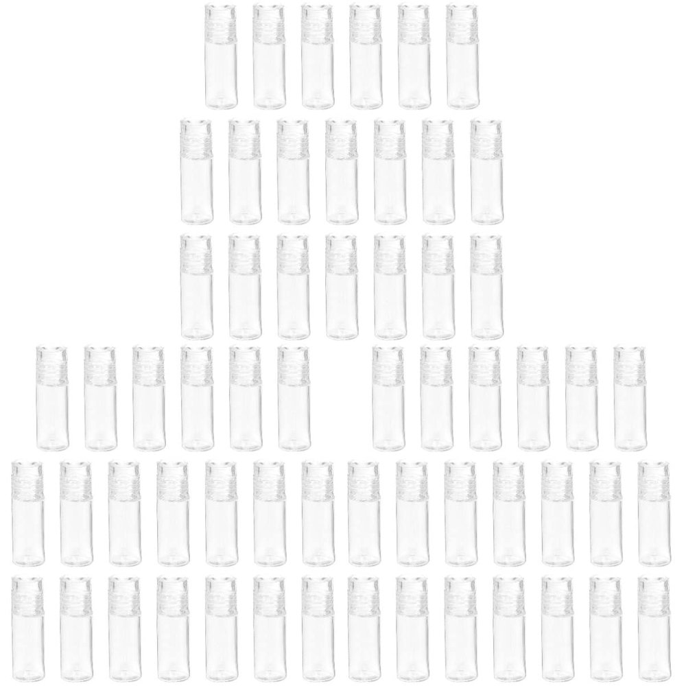 Beavorty 60pcs Transparent Loose Powder Bottles Open Design for Makeup Cosmetic Containers for Foundation Blusher and Applications