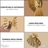 Parcelona French Fleur Medium 3.25" Wide Celluloid Claw Clips Covered Spring Fashion Durable Styling Clips Women Hair Accessories No Slip Grip Hair Clip for Girls, Made in France (Dusty Beige Brown) view 3