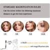 BhjKL LED Wall Mounted Lighted Makeup Cosmetic Mirror, with Magnifying Mirror Double Sided, Bathroom Mirror, 8 Inch Makeup 360 Swivel Extension Vanity Mirror by USB (Brushed Nickel 5X) view 3