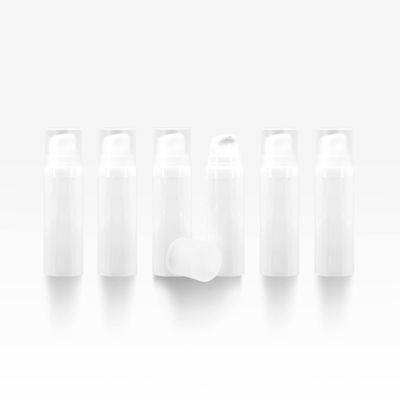 Cosmetic Packaging Now Pure Airless Bottle, 5 ML, White with Frosted Cap (6 Pack)