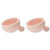 2 pcs Silicone Scrub Pad Makeup Brush Cleaning Kit Cleaning Tool Silicone Makeup Brush Cleaner Pad Brush Cleaner Mat Makeup Dryer Makeup Tool Makeup Bowl Make up view 1