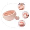 2 pcs Silicone Scrub Pad Makeup Brush Cleaning Kit Cleaning Tool Silicone Makeup Brush Cleaner Pad Brush Cleaner Mat Makeup Dryer Makeup Tool Makeup Bowl Make up view 2