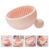 2 pcs Silicone Scrub Pad Makeup Brush Cleaning Kit Cleaning Tool Silicone Makeup Brush Cleaner Pad Brush Cleaner Mat Makeup Dryer Makeup Tool Makeup Bowl Make up view 4