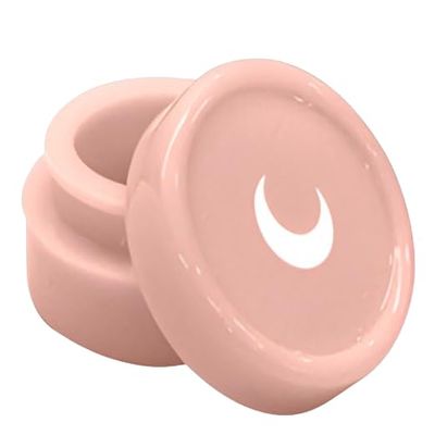 Brando Moon Silicone Wax Case Pink 5pcs - Round Wax Silicone Containers Non-stick Oil Jars - Multi-Use Storage Jars 5ml