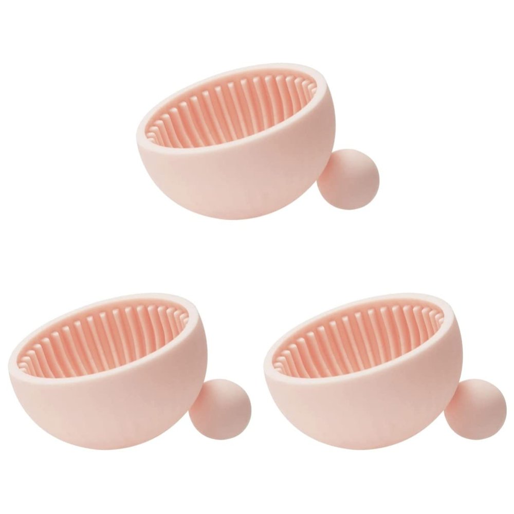 3 pcs Silicone Scrub Pad Silicone Makeup applicator Makeup Brush Cleaning Kit Brush Cleaner Mat Cleaning Tool Brush Cleaning mat Makeup Cleaner Cosmetic Portable