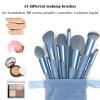 Koccido Makeup Brushes 22 Pcs Makeup Kit,Foundation Brush Eyeshadow Brush Make up Brushes Set (Blue, 22 Piece Set Large) view 3