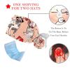 2 Pcs Nurse Scrub Caps Women Long Hair, Christams Xmas Pug Dog Adjustable Working Cap with Button and Sweatband view 3