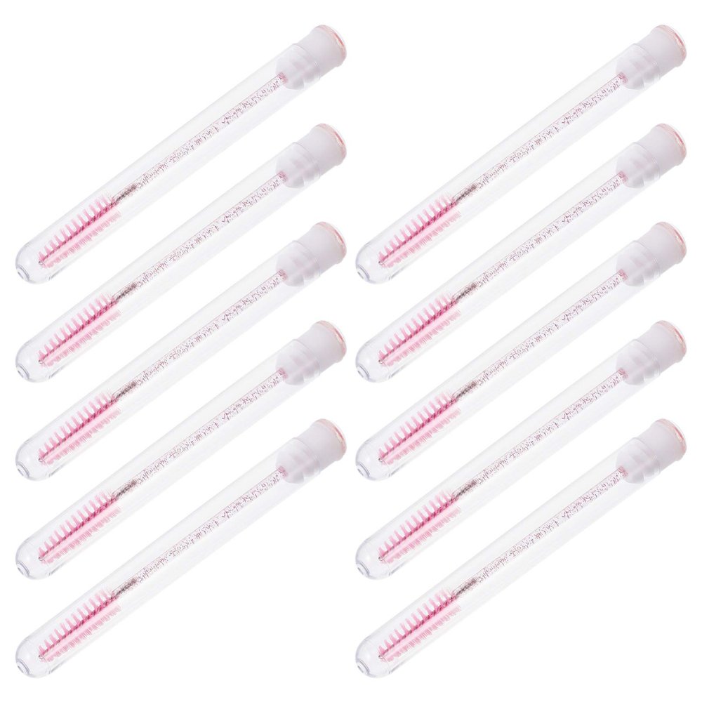 Beavorty 10pcs Disposable Mascara Brushes for Women Pink Eyelash Makeup Tools High-grade Material Convenient Single Use for Stylish Makeup Looks