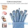 Koccido Makeup Brushes 22 Pcs Makeup Kit,Foundation Brush Eyeshadow Brush Make up Brushes Set (Blue, 22 Piece Set) view 3