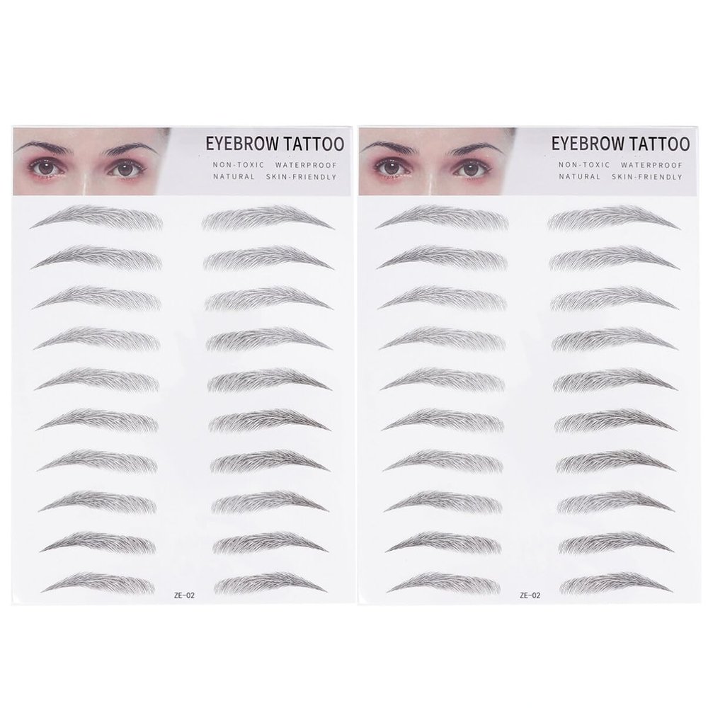 Water Proof Stickers 2- Pack Eyebrow Eyebrow Tool Imitation Eyebrow Eyebrow Transfer Stickers Stickers Posted 3d Stickers