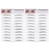 Water Proof Stickers 2- Pack Eyebrow Eyebrow Tool Imitation Eyebrow Eyebrow Transfer Stickers Stickers Posted 3d Stickers view 1