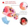2 Pcs Nurse Scrub Caps Women Long Hair, Happy Thanksgiving Turkey Adjustable Working Cap with Button and Sweatband view 3