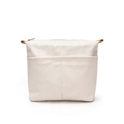 YONBEN Insert Storage Bag Purse Organizer and Cosmetic Travel Bags for Women Makeup Bag with Compartments Three Sizes Cotton Canvas built-in compartments functiona and fashionable