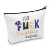 CMNIM Police Officer Gifts Police Wife Makeup Bag Funny Wife Gift for Policeman Girlfriend I Do F-ck The Police view 1