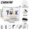 CMNIM Police Officer Gifts Police Wife Makeup Bag Funny Wife Gift for Policeman Girlfriend I Do F-ck The Police view 2