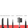 5PCS Eyebrow Grooming Kit,Eyebrow set with Eyebrow Pencil,Scissors,Eyebrow Brush Comb, Tweezers,Razor for Men and Women,Black view 4