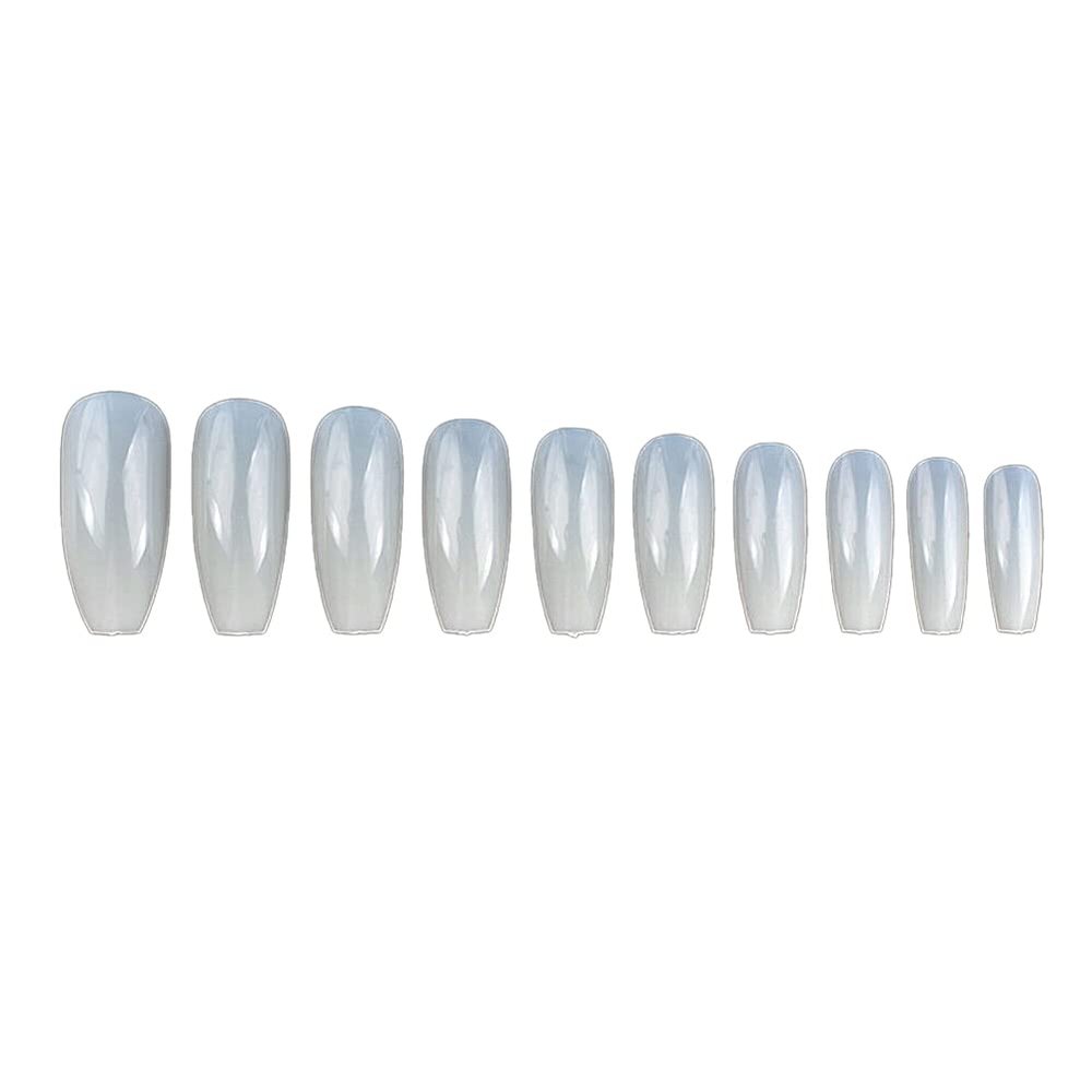 Magik 500-1000 Full Cover French Ballet False Fake Nail Tips Pointy Salon Nails (1000 Pack, Natural)
