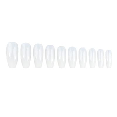 Magik 500-1000 Full Cover French Ballet False Fake Nail Tips Pointy Salon Nails (1000 Pack, Clear)