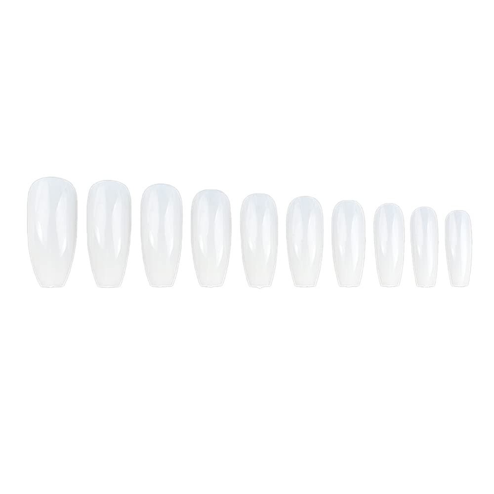 Magik 500-1000 Full Cover French Ballet False Fake Nail Tips Pointy Salon Nails (1000 Pack, Clear)