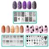 Maniology Hearts and Gradients Nail Stamping Plate Set, Classic Heart Star Gradient Manicures, Layered Nail Art Designs (Hearts + Stars (BM-XL355), Classic Gradients (M278), Bleeding Hearts (M272)) view 1