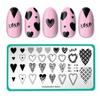 Maniology Hearts and Gradients Nail Stamping Plate Set, Classic Heart Star Gradient Manicures, Layered Nail Art Designs (Hearts + Stars (BM-XL355), Classic Gradients (M278), Bleeding Hearts (M272)) view 4