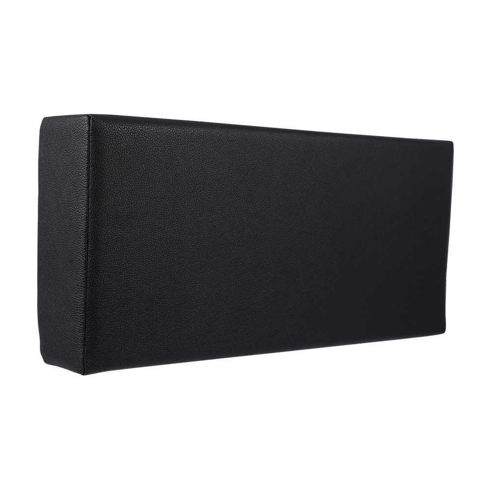 Healeved Pu Leather Neck Pillow for Massage Therapy Ergonomic Face Support Cushion for Spa and Beauty Salon Comfortable Cervical Spine Relief Molded Design Black