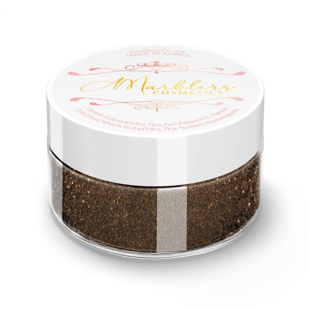 MARBLERS Glitter Mica Powder [Cocoa Cream] 0.14oz (4g) | Glitter Mica | Highly Pigmented | Non-Toxic, Vegan, Cruelty-Free | Eyeshadow, Body Butter, Nail Polish, Nail Art | Party, Body, Face Makeup