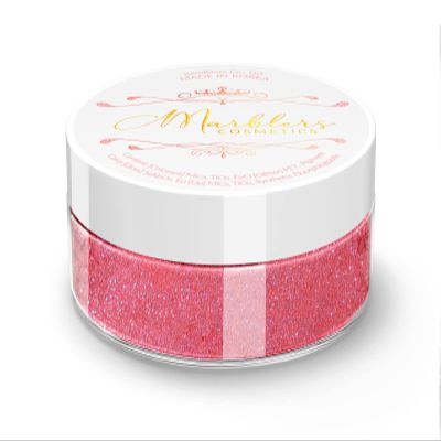 MARBLERS Glitter Mica Powder [Peachy Punk] 0.14oz (4g) | Glitter Mica | Highly Pigmented | Non-Toxic, Vegan, Cruelty-Free | Eyeshadow, Body Butter, Nail Polish, Nail Art | Party, Body, Face Makeup