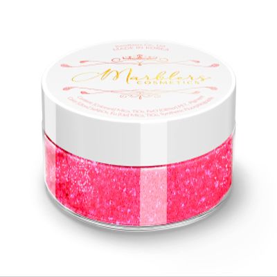 MARBLERS Glitter Mica Powder [Pink Me] 0.14oz (4g) | Glitter Mica | Highly Pigmented | Non-Toxic, Vegan, Cruelty-Free | Eyeshadow, Body Butter, Nail Polish, Nail Art | Party, Body, Face Makeup