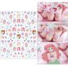 6 Sheets Cute Nail Art Decals 3D Self Adhesive Designer Mermaid Nail Stickers for Women & Girls Princess Accessory view 2