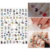 6 Sheets Cute Nail Art Decals 3D Self Adhesive Designer Mermaid Nail Stickers for Women & Girls Princess Accessory view 3