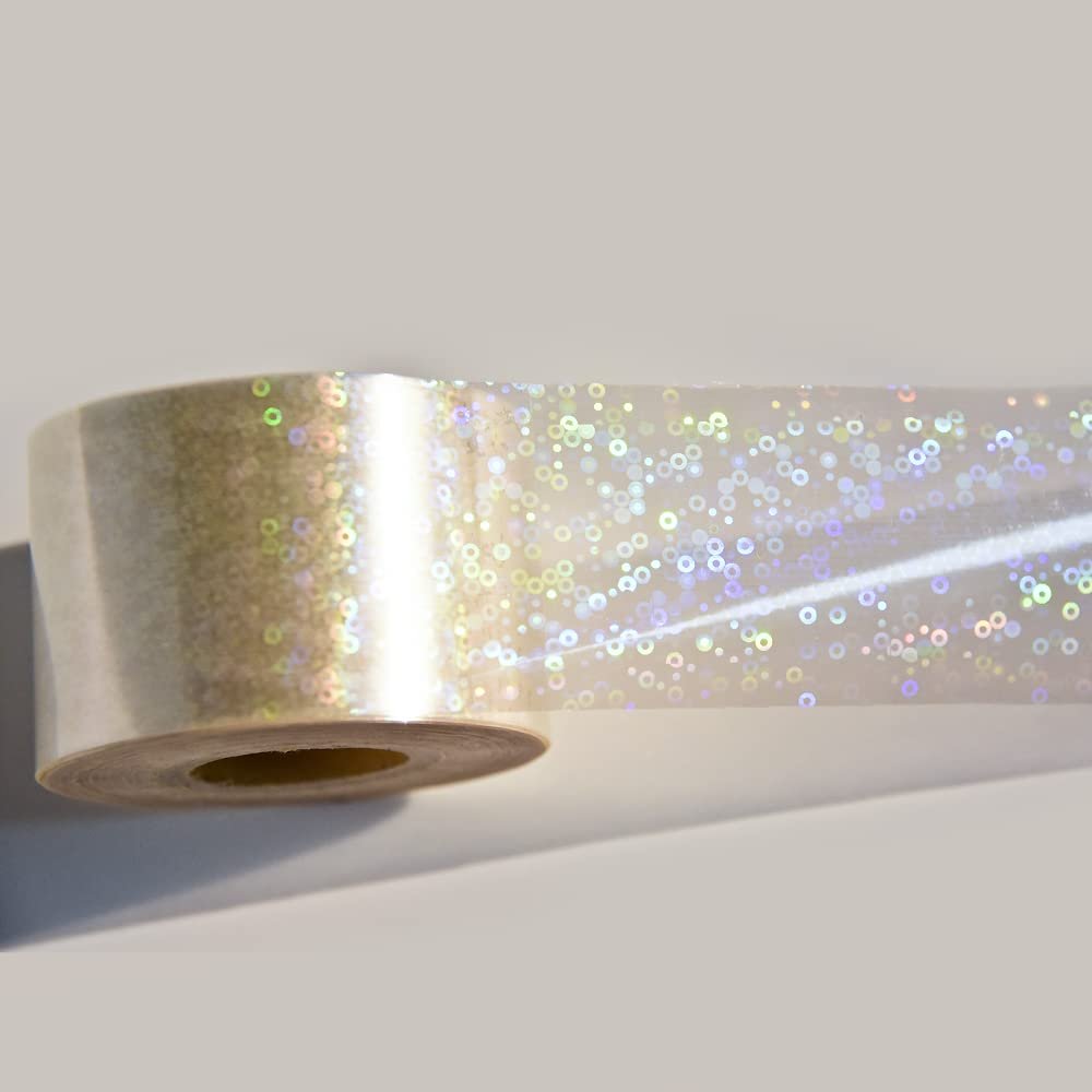 1roll NailMAD Clear Heart Nail Foils 100M4CM Nail Transfer Foils Laser Nail Decals (Clear 50)