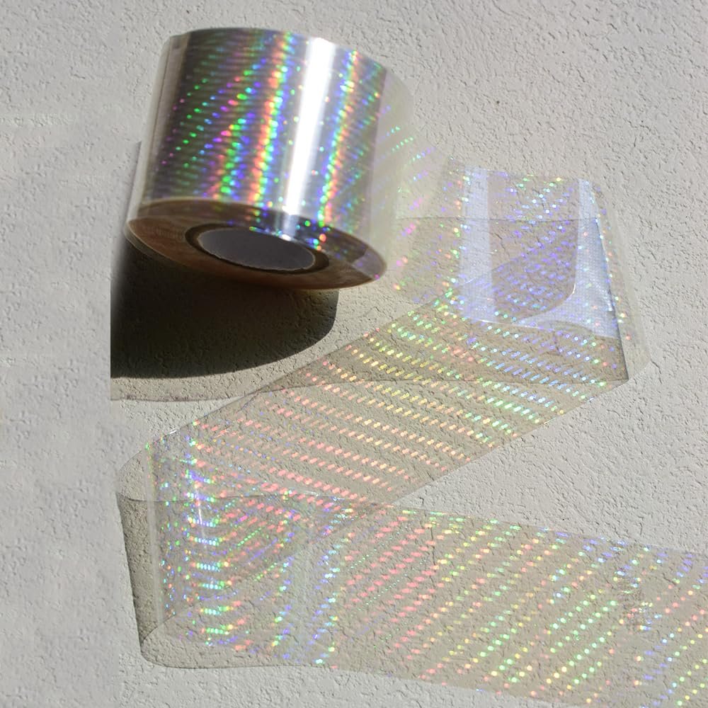 1roll NailMAD Clear Heart Nail Foils 100M4CM Nail Transfer Foils Laser Nail Decals (Clear Dots)