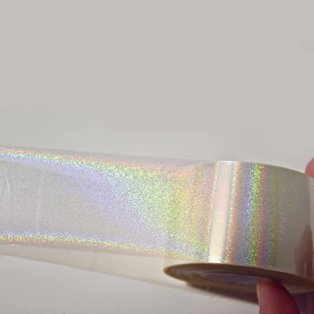 1roll NailMAD Clear Heart Nail Foils 100M4CM Nail Transfer Foils Laser Nail Decals (Clear 07)